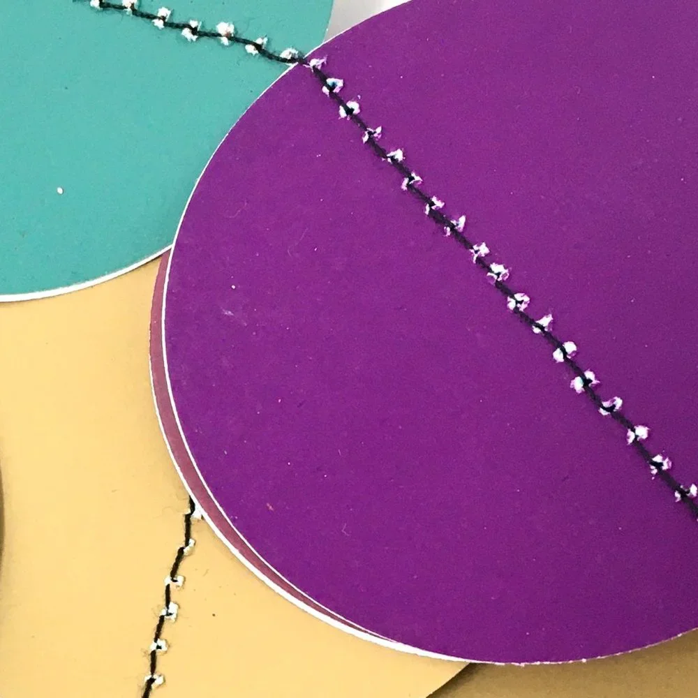 Multi-Colored Color-Aid Paper Large Round Circle Party Extra Long Garland